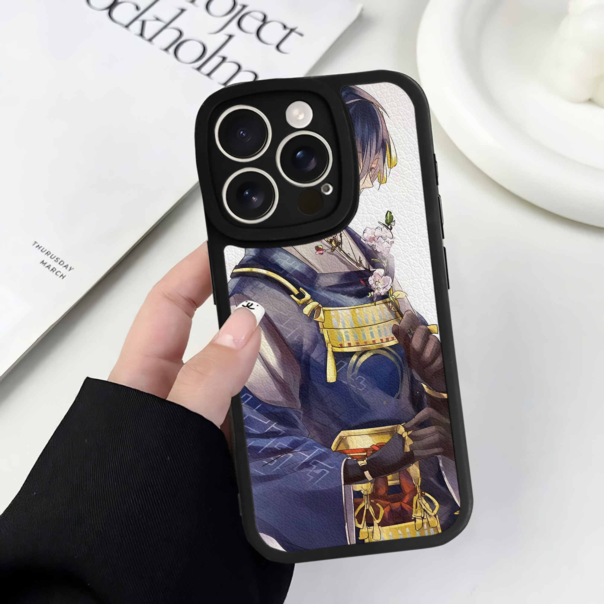 （画像用） 刀剣乱舞 Touken Ranbu 【iPhone 16シリーズ対応】シリコンスマホケース（レザー調） 材質：シリコン